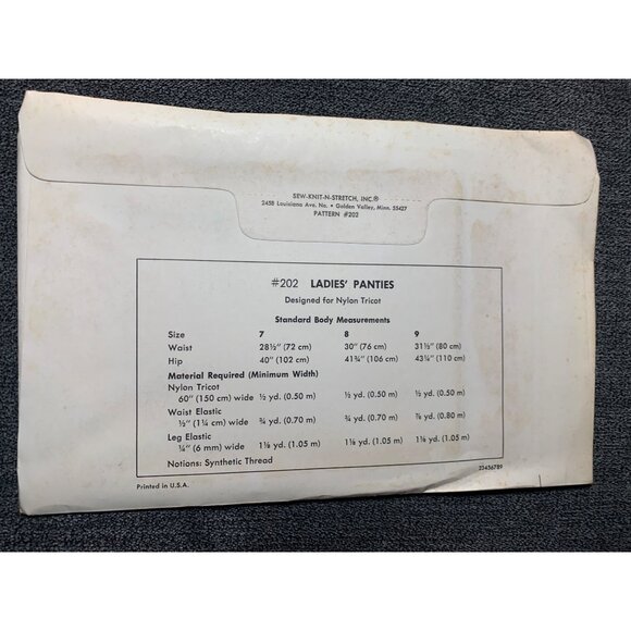 Kwik Sew Misses Panties Sewing Pattern sz 7 8 9 202 - uncut - Picture 5 of 9